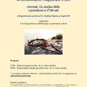 Korizmena duhovna obnova za vjeroučitelje/ice i odgojiteljice u vjeri